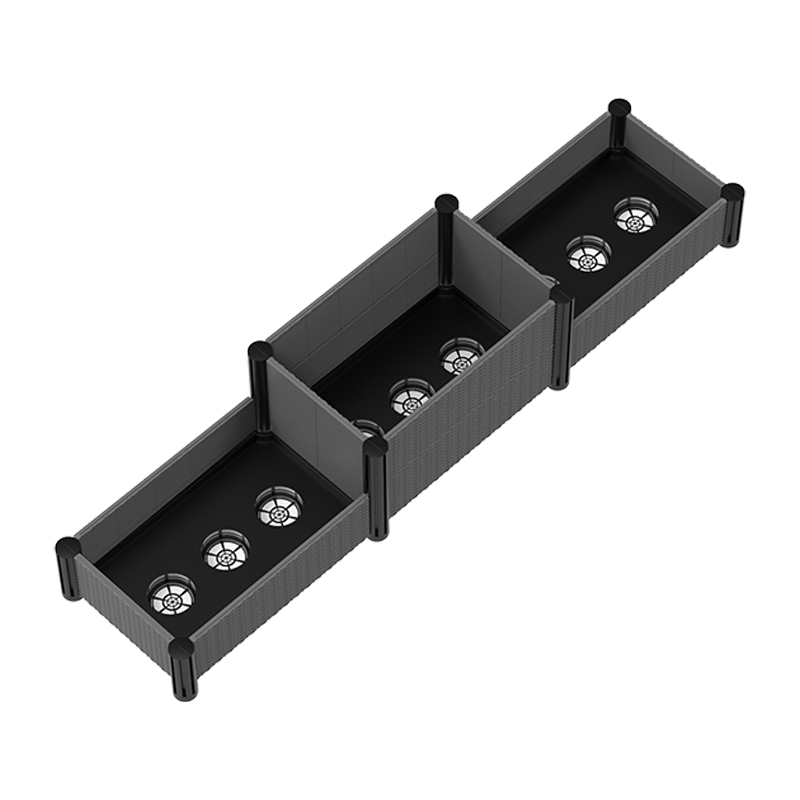 Tuinbed geïmiteerd rotan kunststof 4x 15cm pos BGB3U1503030