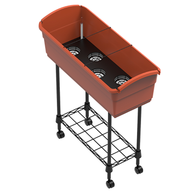 Budget Hoog verhoogd mobiel tuinbed met/één opbergbak UF004B